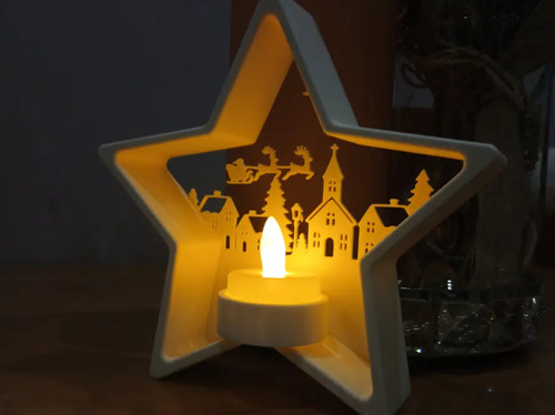 Portavelas Led Estrella Navideña - Foto 2