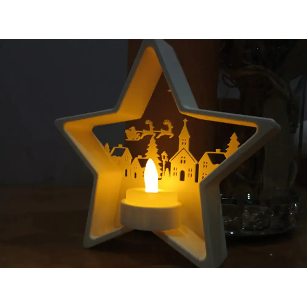 Portavelas Led Estrella Navideña 2