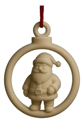 Adorno Para El Árbol De Navidad- Santa Claus Circular