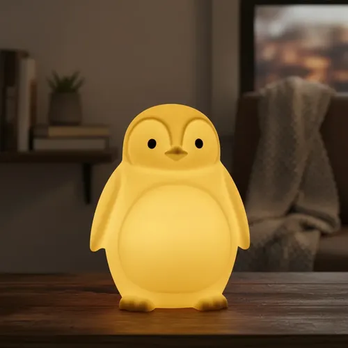Portavelas Led De Pingüino