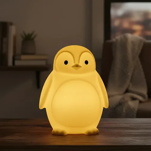 Portavelas Led De Pingüino