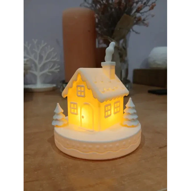 Portavelas Led Casa De Jengibre 2