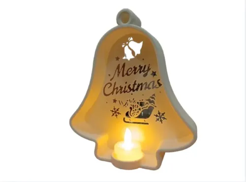 Portavelas Led Campana De Navidad