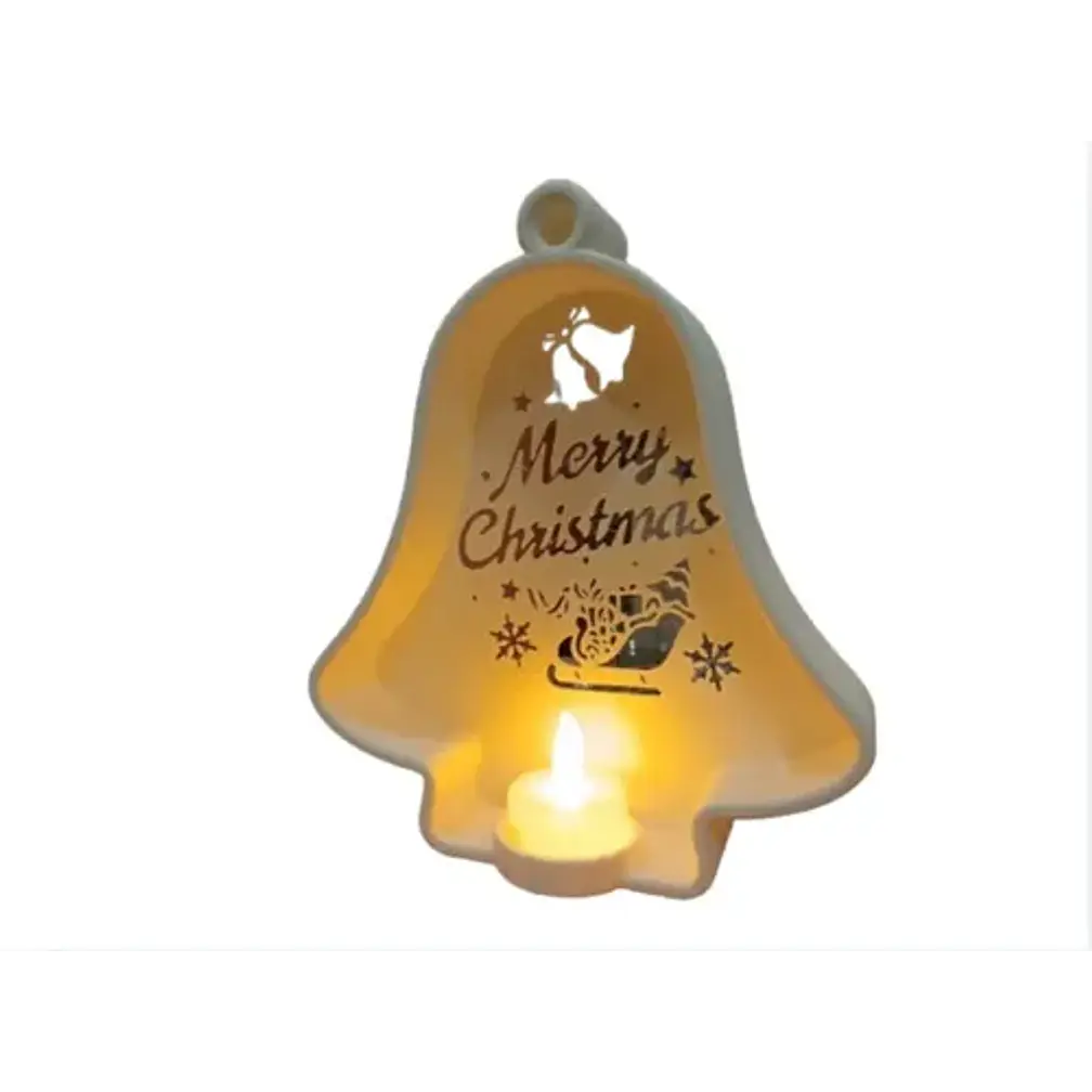 Portavelas Led Campana De Navidad 1