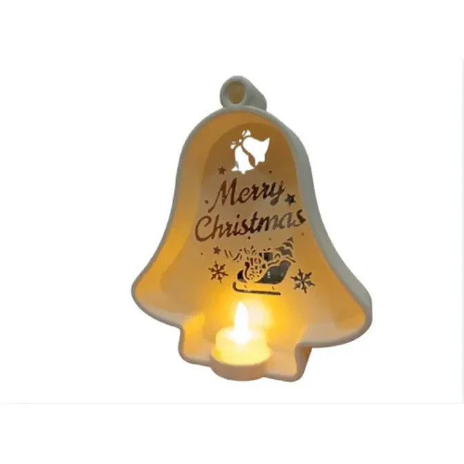 Portavelas Led Campana De Navidad 1