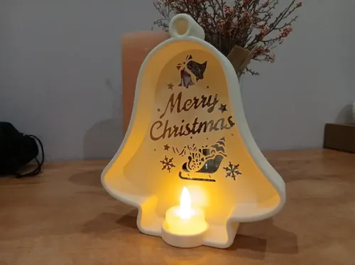 Portavelas Led Campana De Navidad - Foto 3