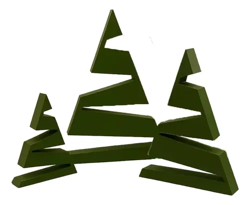 Adorno Navidad - Árboles Modernos (pack 3 Un)
