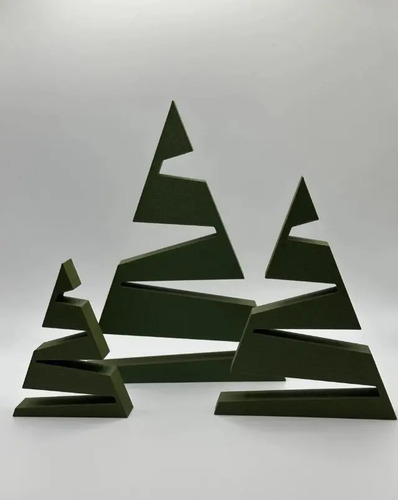 Adorno Navidad - Árboles Modernos (pack 3 Un) - Foto 3