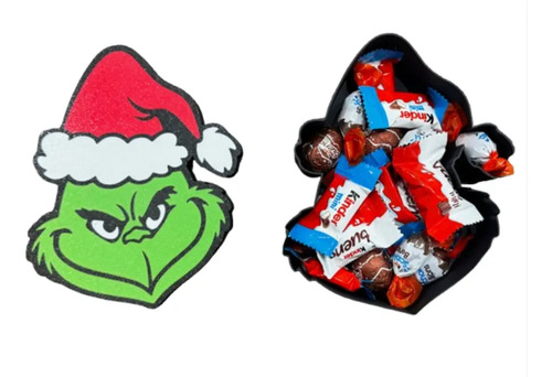 Adorno Navideño- Caja Del Grinch Para Dulces