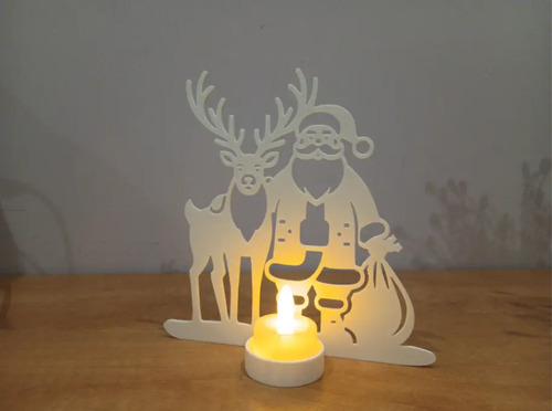 Portavelas Led- Papá Noel Y Reno - Foto 2