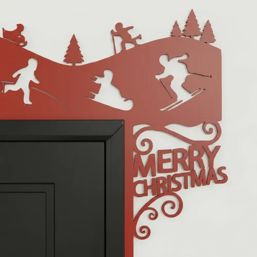 Decoración De Marco De Puerta Esquí Navideño - Foto 2