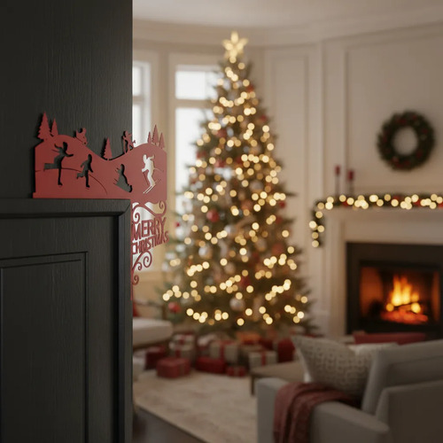Decoración De Marco De Puerta Esquí Navideño - Foto 3