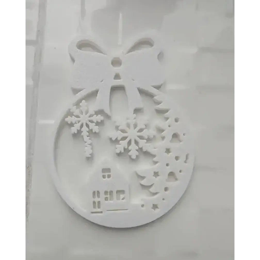 Adorno Navidad Para Árbol - Casa En La Nieve 3