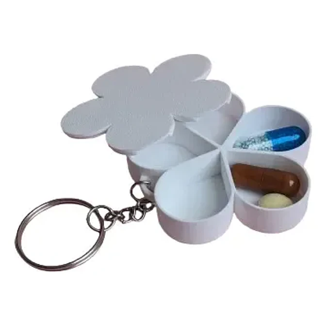 Pastillero De Llavero En Forma De Flor 1