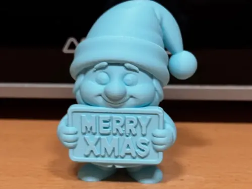 Gnomo Con Cartel De Feliz Navidad