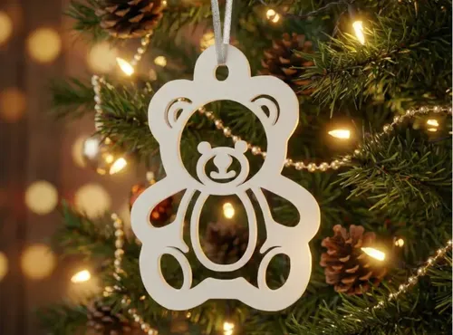 Adorno Decoración Navideña De Oso De Peluche
