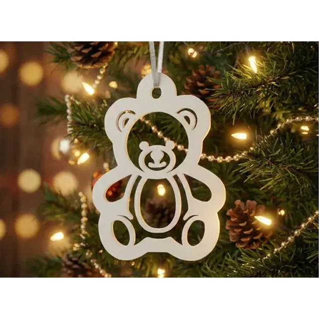 Adorno Decoración Navideña De Oso De Peluche