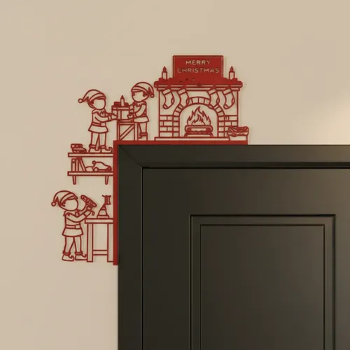 Decoración De Puerta Duendes Navideños - Foto 3