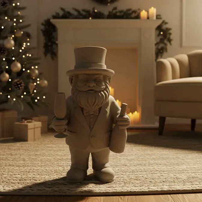 Adorno Navideño- Gnomo De Champán 3