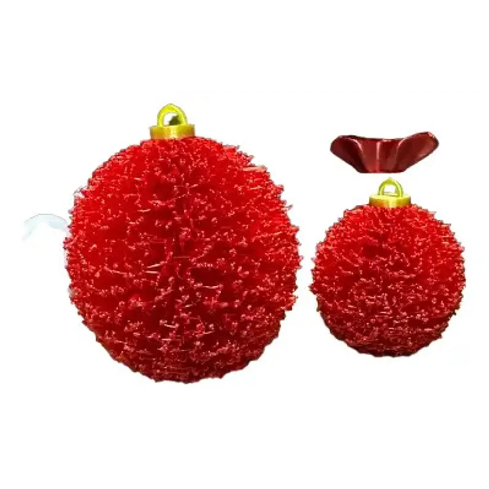 Adorno Navideño - Pack De Bolas De Navidad En Rojo 1