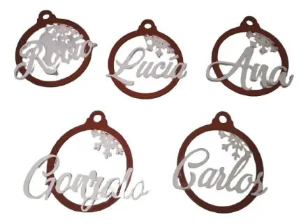 Adorno Navideño - Bolas Personalizadas Pack De 5
