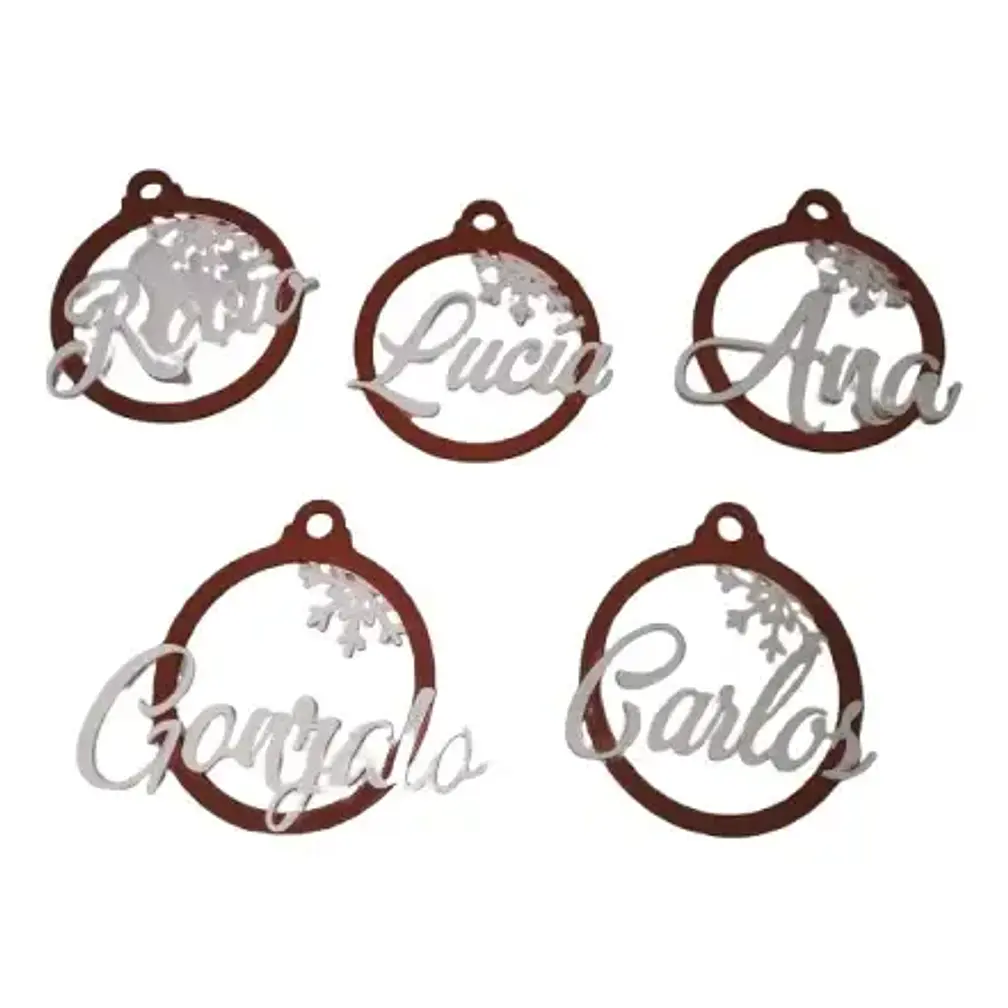 Adorno Navideño - Bolas Personalizadas Pack De 5 1