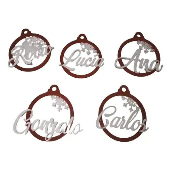 Adorno Navideño - Bolas Personalizadas Pack De 5 1