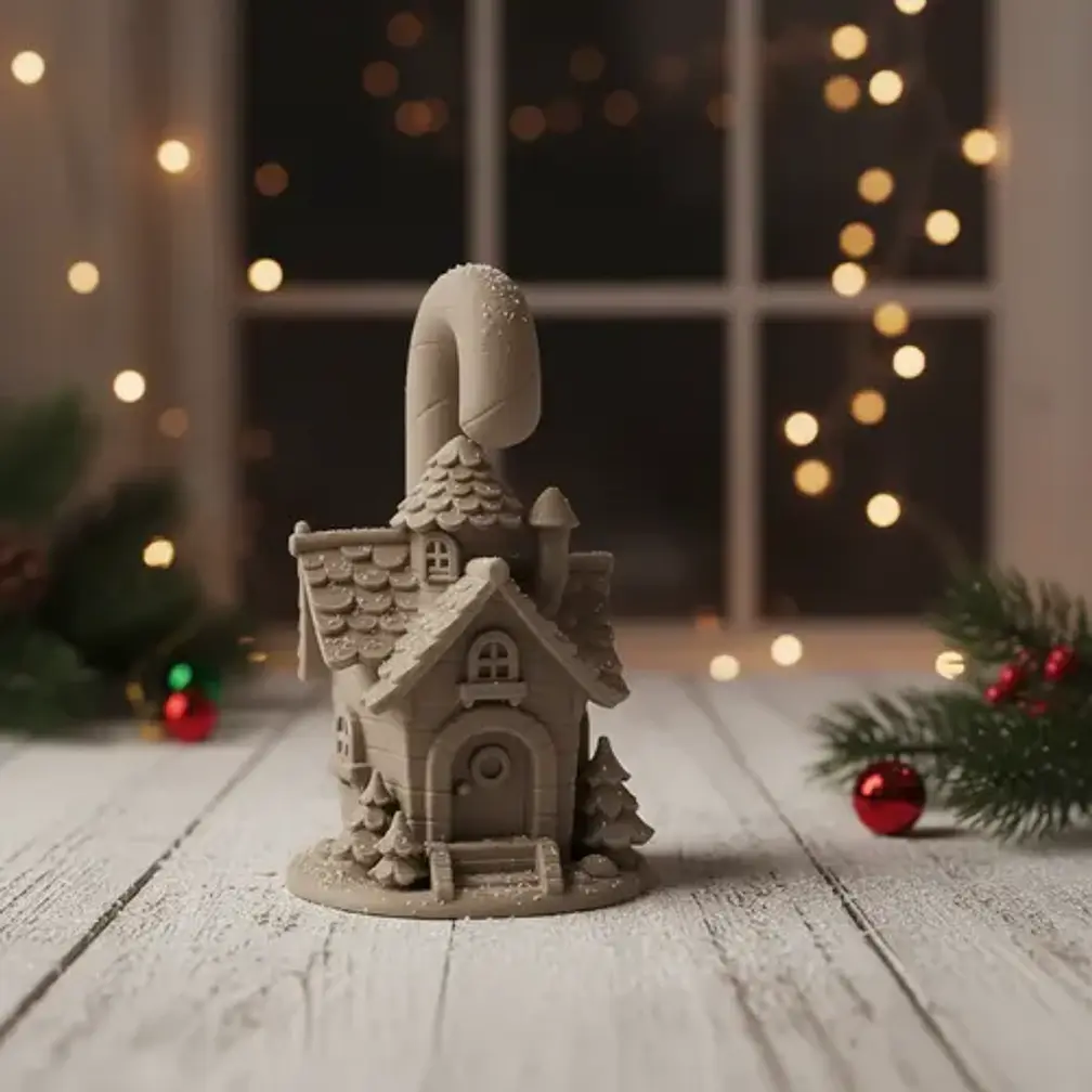 Adorno Navideño- Casa Bastón De Caramelo 4