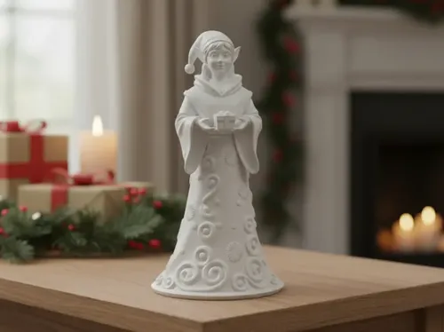Figura Navideña De Elfo Portador De Regalos
