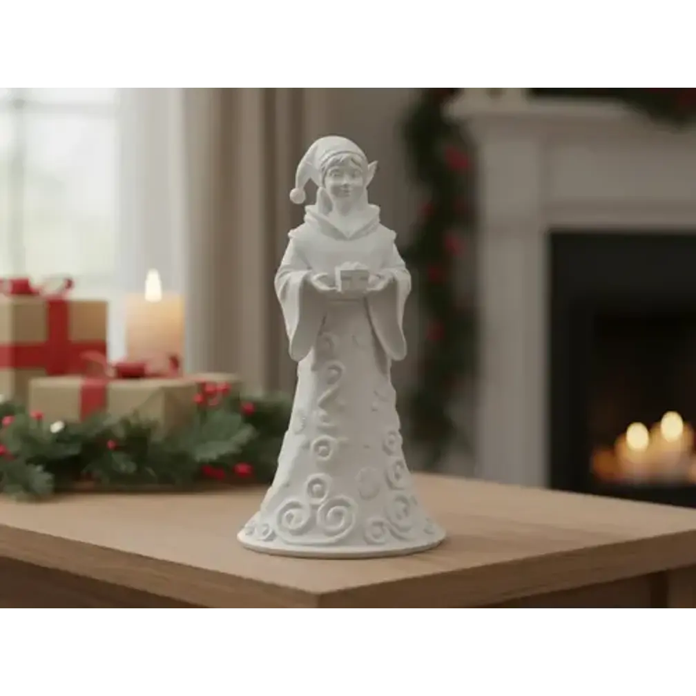 Figura Navideña De Elfo Portador De Regalos 1