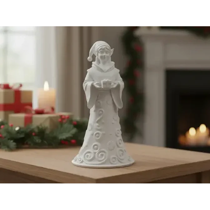 Figura Navideña De Elfo Portador De Regalos 1