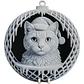 Adorno Navideño - Bola De Navidad Cara De Gato Pack 6 - Miniatura 2