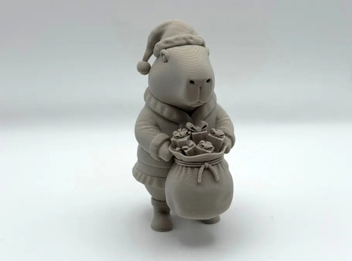 Adorno Navideño- Capibara Papá Noel
