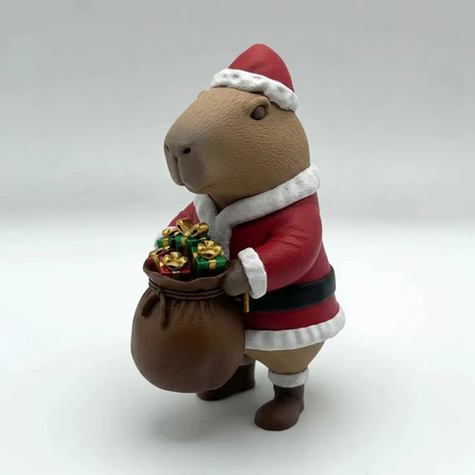 Adorno Navideño- Capibara Papá Noel 5