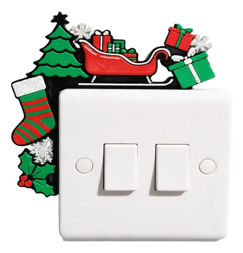 Adorno Para Interruptor - Trineo Santa