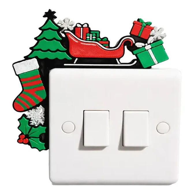 Adorno Para Interruptor - Trineo Santa 1