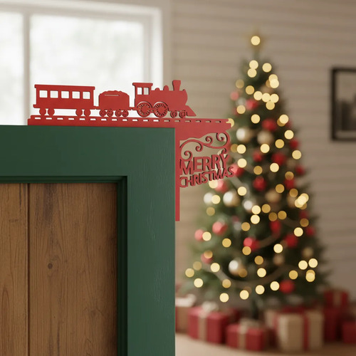 Decoración De Puerta Navideña Trenes - Foto 2