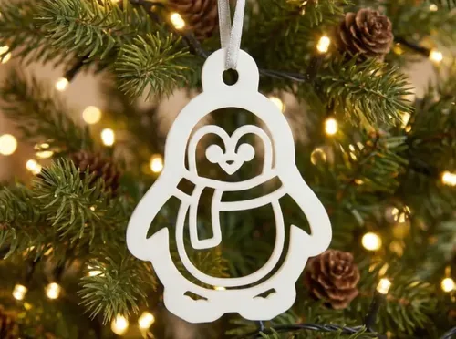 Adorno Decoración De Pingüino Navideño