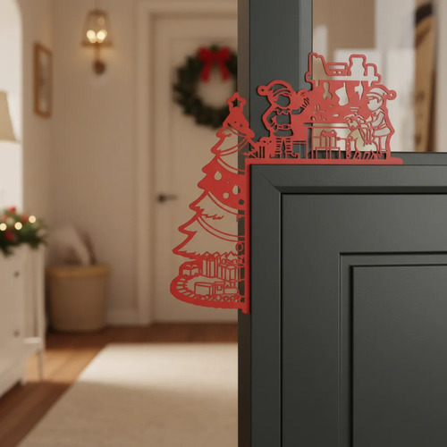 Decoración De Puerta Navideña De Árbol - Foto 3