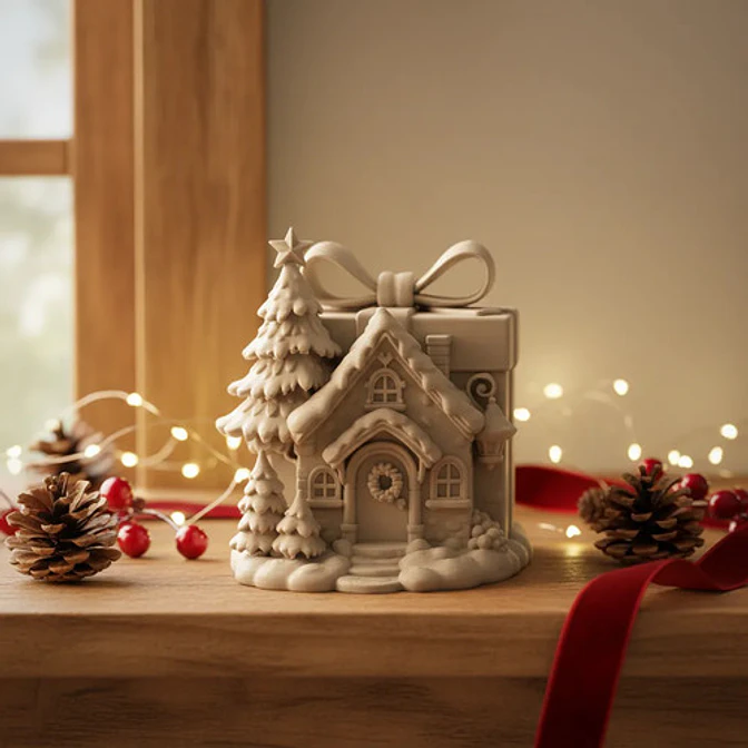 Adorno Navideño- Casa Regalo De Navidad 3
