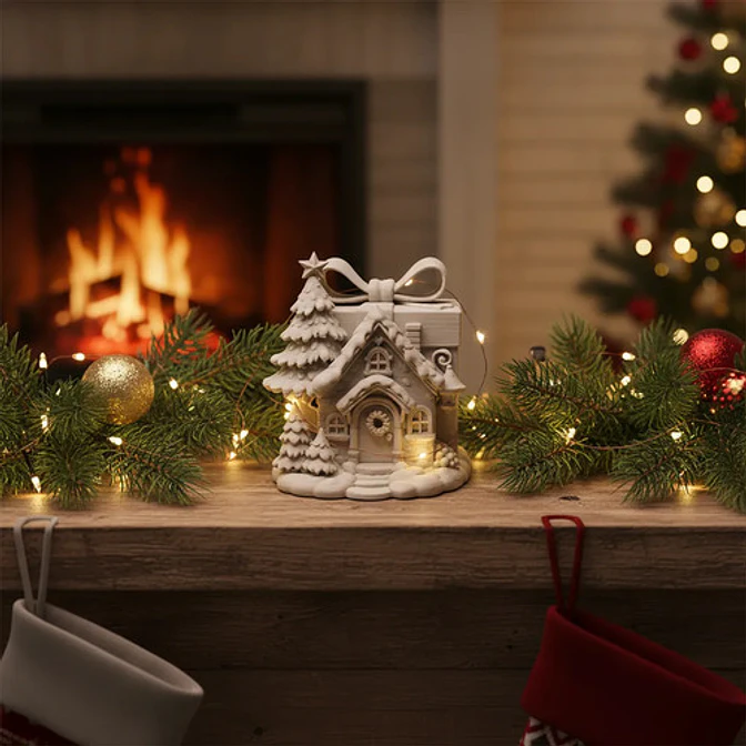 Adorno Navideño- Casa Regalo De Navidad 4