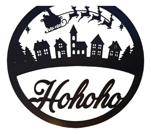 Adorno Navideño - Bolas Estilo Navidad Hohoho Pack De 5