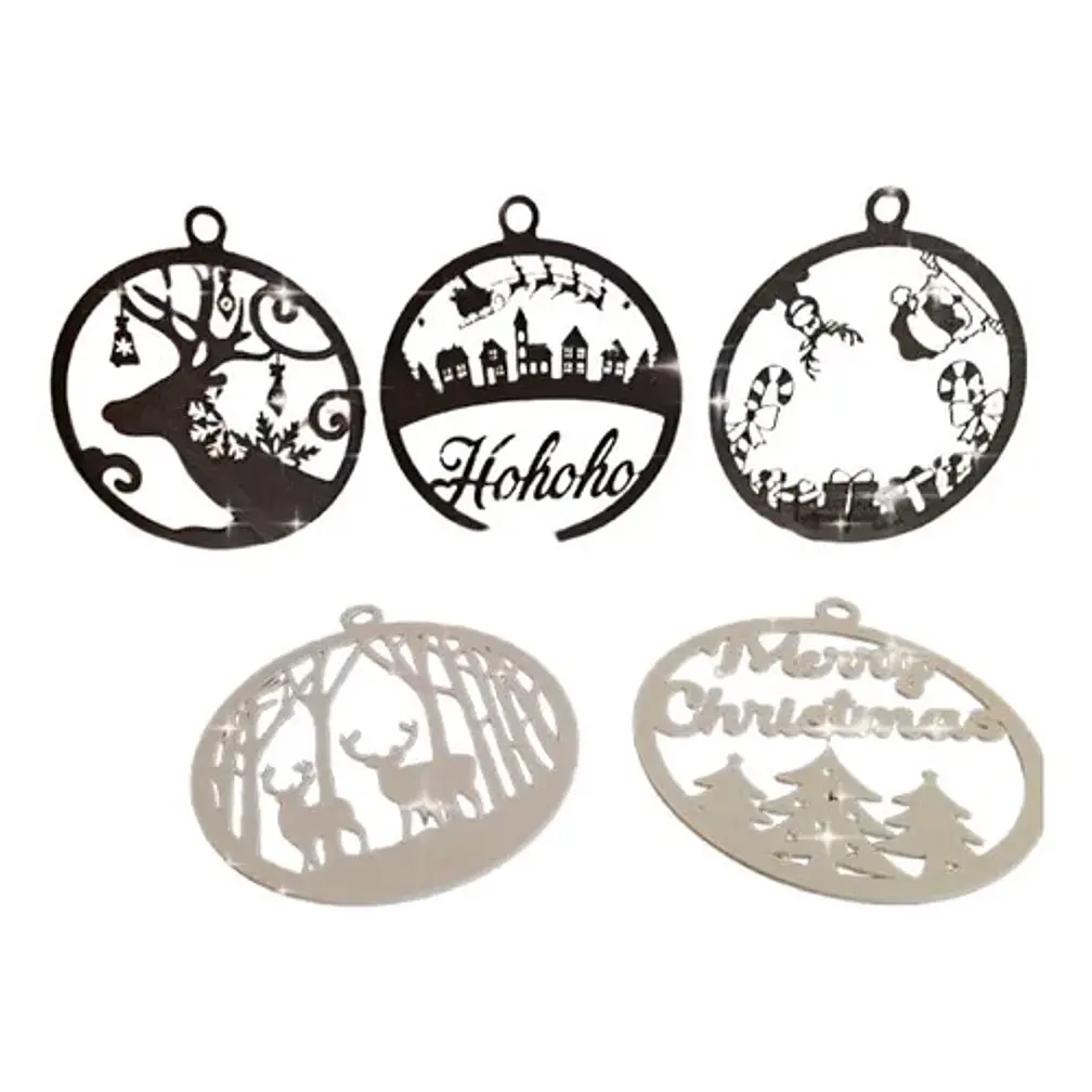 Adorno Navideño - Bolas Estilo Navidad Hohoho Pack De 5 2