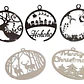 Adorno Navideño - Bolas Estilo Navidad Hohoho Pack De 5 - Miniatura 2