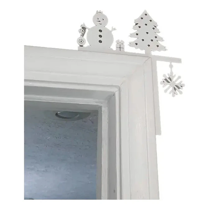 Adorno Navidad - Esquinero Puerta Muñeco De Nieve 1