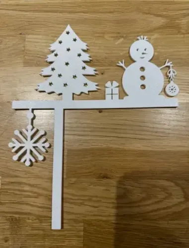 Adorno Navidad - Esquinero Puerta Muñeco De Nieve - Foto 2