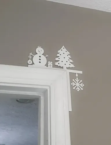 Adorno Navidad - Esquinero Puerta Muñeco De Nieve - Foto 3