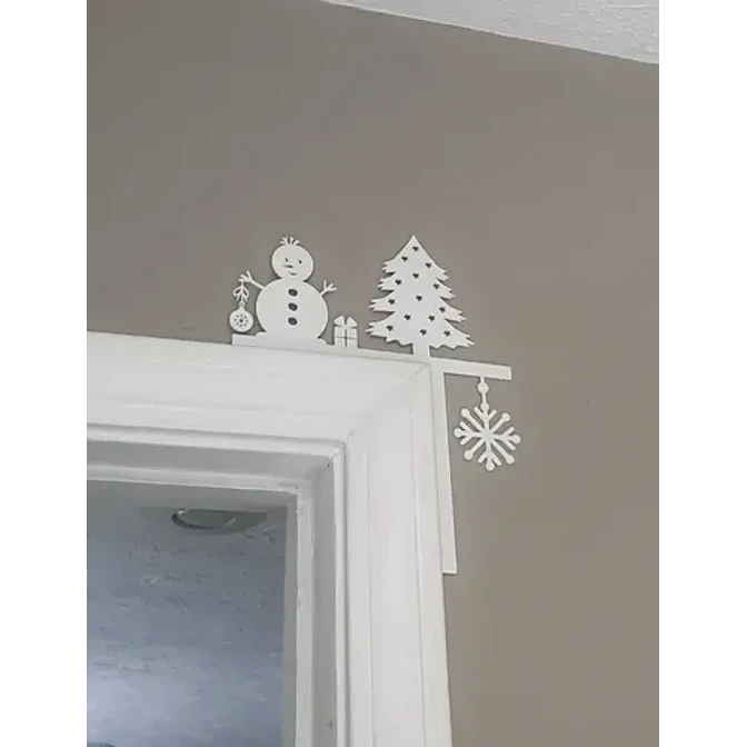 Adorno Navidad - Esquinero Puerta Muñeco De Nieve 3