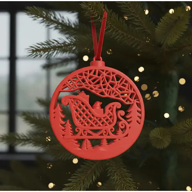 Adorno Navideño De Trineo De Santa 2