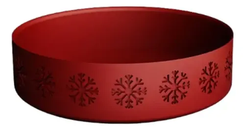 Adorno Navideño - Plato Con Copos De Nieve